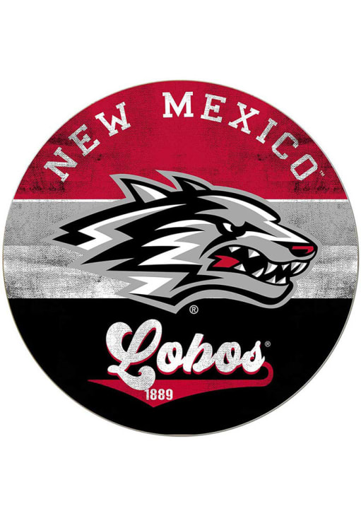 KH Sports Fan New Mexico Lobos Red 20x20 Retro Multi Color Circle