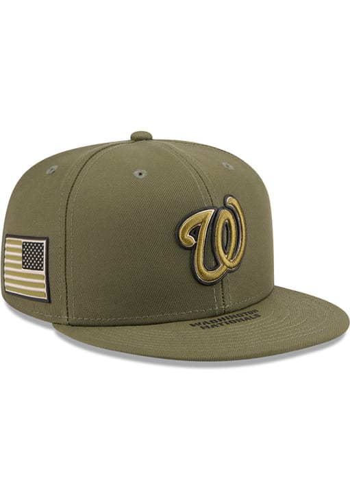 New Era Washington Nationals キャップ Washington Nationals Mens 2026 MLB Armed Forces Day 59FIFTY OLIVE