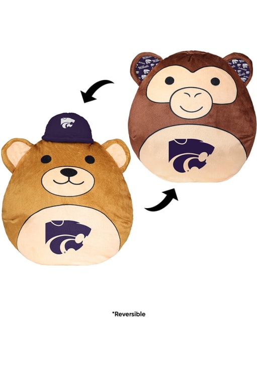 BROWN K-State Wildcats 9 Inch Reversible Squisherz Monkey/Bear