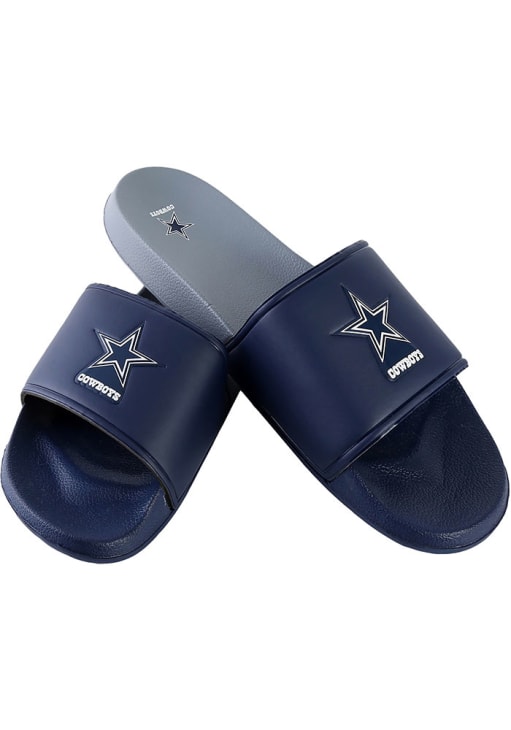 Dallas Cowboys NAVY Printed Footbed Mens Slides - 16053931 display picture 1