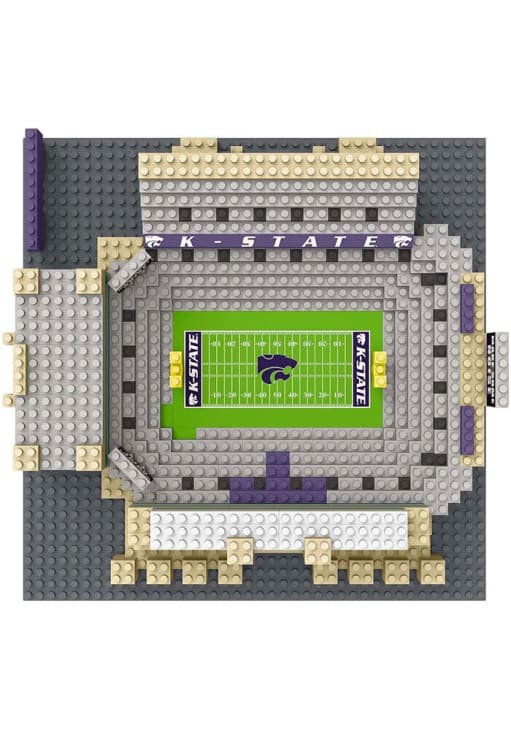 K-State Wildcats PURPLE 3D Mini BRXLZ Stadium Toy Building Blocks