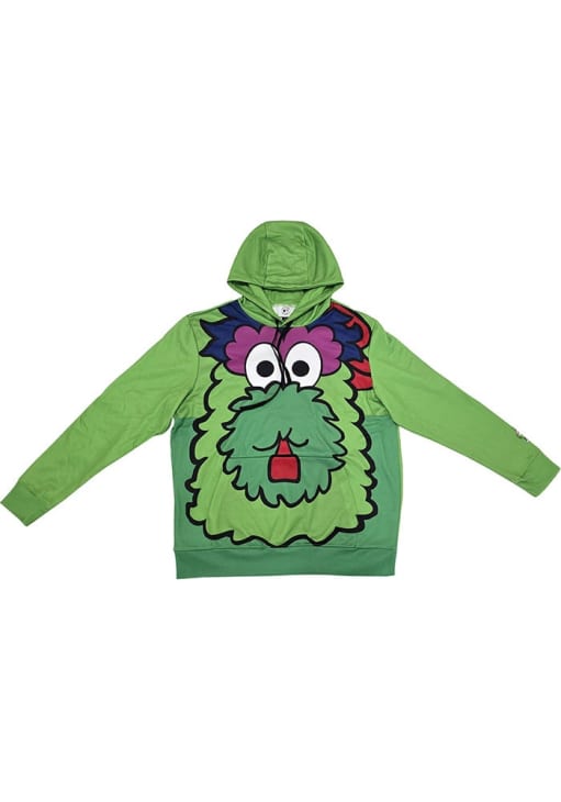 Phillie Phanatic Philadelphia Phillies Mens GREEN Mascot Hood