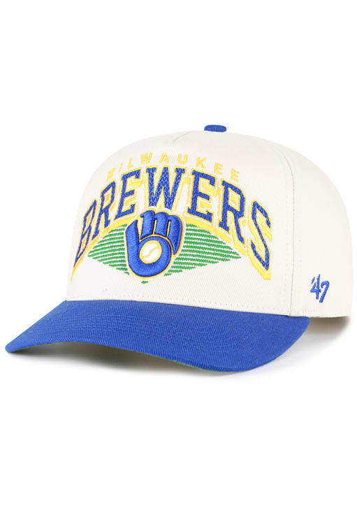 VINTAGE ヴィンテージ  ビーエムダブリュー  LOGO CAP ロゴ キャップ ホワイト アジャスター アーカイブ 47 Milwaukee Brewers White Pomona Two-Tone Hitch Adjustable Hat