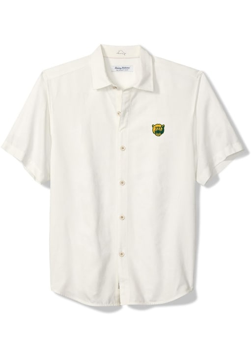 baylor dress shirt Mens Baylor Bears White Tommy Bahama SPORT COCONUT POINT PALM VISTA Short  Sleeve Dress Shirt