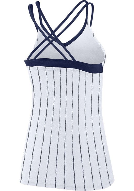 Detroit Tigers Womens WHITE Strappy Fundamentals Tank Top - 172802071