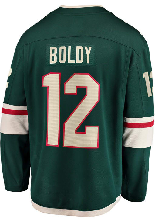 貴重　NHL バブルヘッドセット Matt Boldy Minnesota Wild Mens GREEN Home Breakaway Hockey Jersey