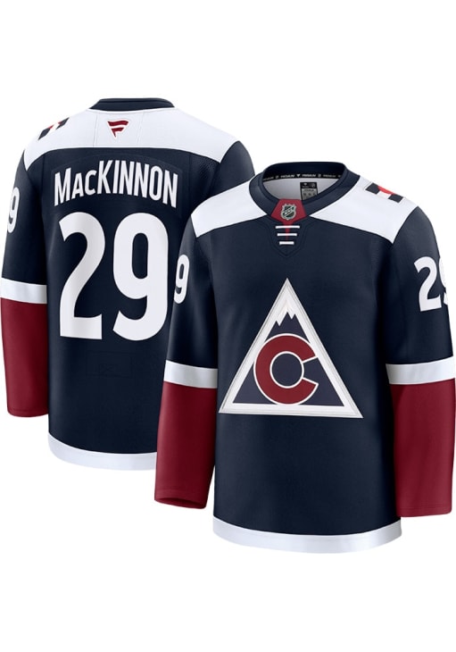 Nathan MacKinnon Colorado Avalanche Mens NAVY Alt Premium Hockey