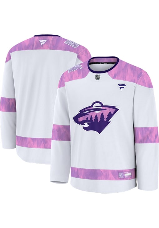 Minnesota Wild White Hockey Fights Cancer - 172804421