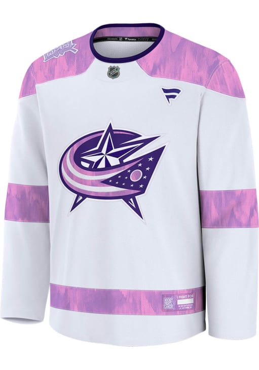 Columbus Blue Jackets White Hockey Fights Cancer - 172804423