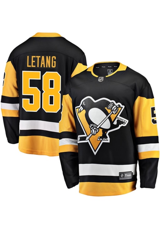 Kris Letang Pittsburgh Penguins Mens BLACK Breakaway Hockey Jersey