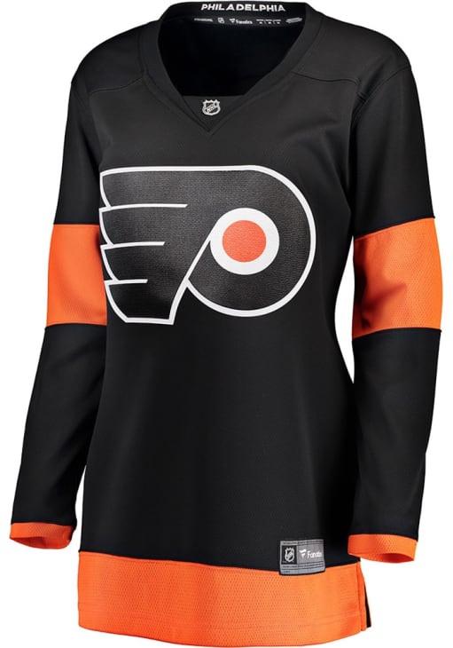 Philadelphia Flyers Womens BLACK Breakaway Alternate Hockey Jersey