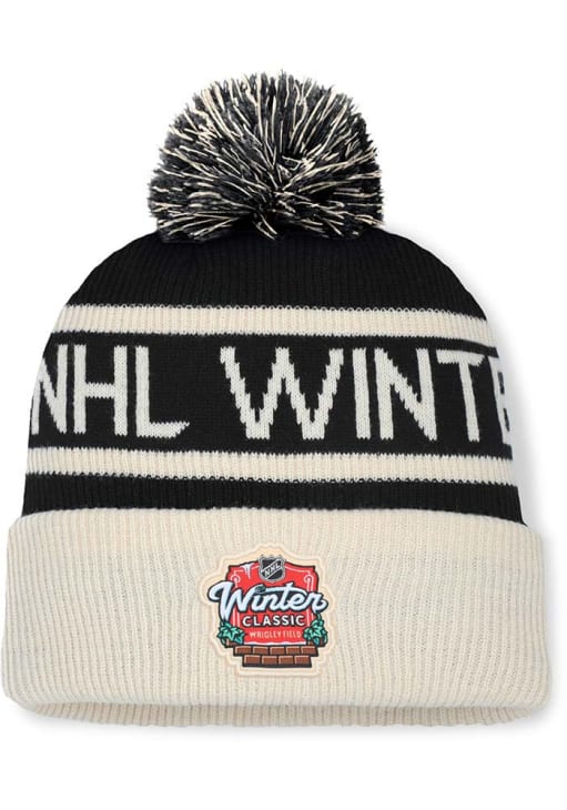 Chicago Blackhawks BLACK Hats 2025 NHL Winter Classic Event Beanie