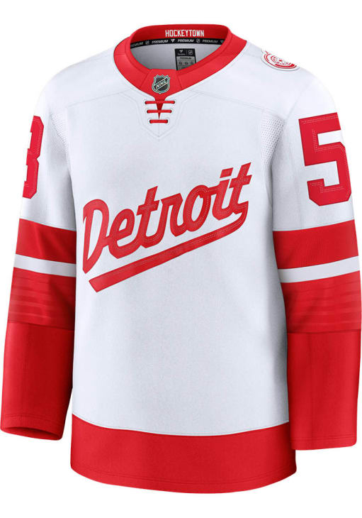 Moritz Seider Detroit Red Wings Mens White Stadium Series Hockey