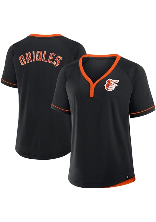 “SPRAY ORB” ハルスカラーシャツ ブラック 72204 Baltimore Orioles Womens BLACK League Fashion Baseball Jersey
