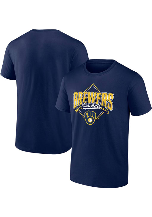 brewers dress shirt Women's Antigua Navy Milwaukee Porter Woven Long Sleeve Button-Up consumer recycled polyester Work Nike Milwaukee Brewers City Connect