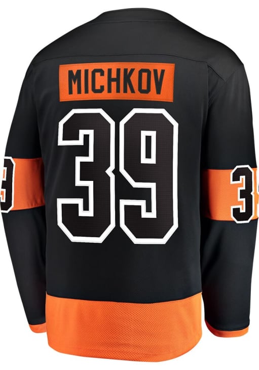 Matvei Michkov Philadelphia Flyers Mens BLACK Alt Hockey Jersey