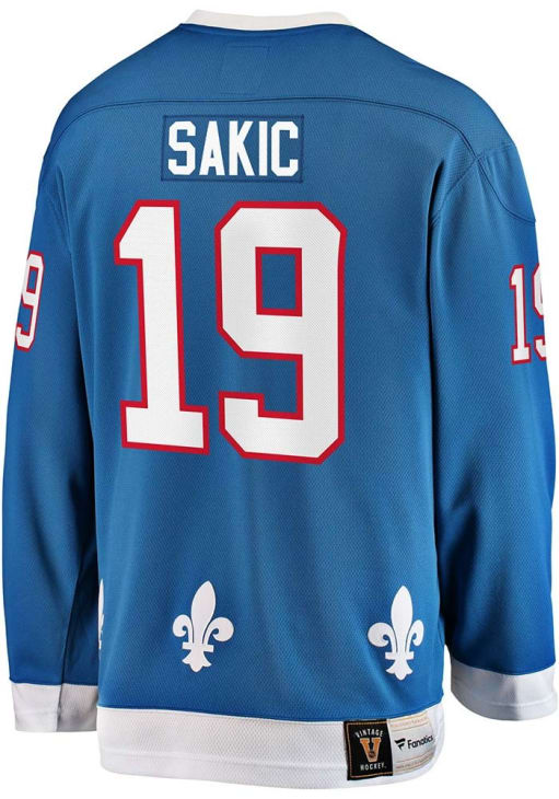 Joe Sakic Colorado Avalanche Mens BLUE Throwback Hockey Jersey
