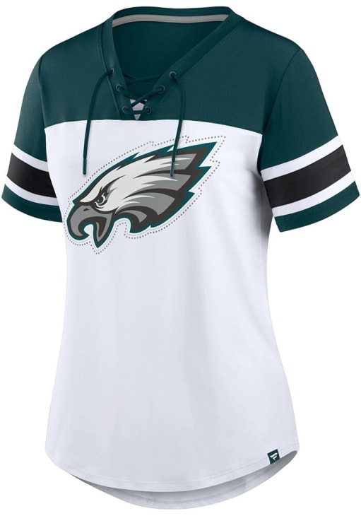 Philadelphia Eagles Womens White Athena Fashion Football Jersey - 172810409