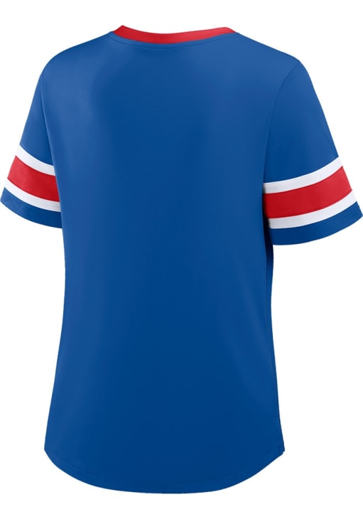 New York Giants Womens Draw Play Fashion Football Jersey Blue, Blue, 92% POLYESTER / 8% SPANDEX, Size XS New York Giants Womens Draw Play Fashion Football Jersey Blue, Blue, 92% POLYESTER / 8% SPANDEX, Size XS