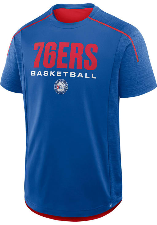 Philadelphia 76ers BLUE Poly Short Sleeve T Shirt - 172811119