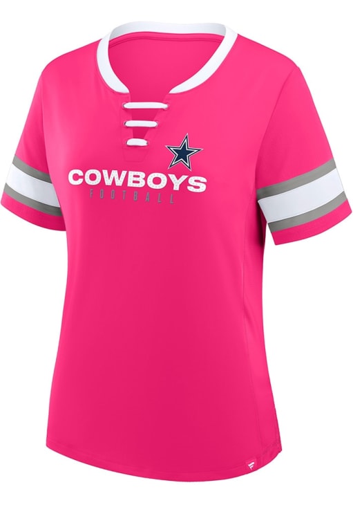 Dallas Cowboys Womens PINK Bling Draw Fashion Football Jersey
