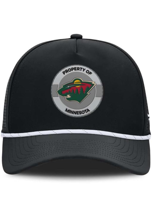 Minnesota Wild BLACK 2025 Authentic Pro 5-Panel Rope Adjustable