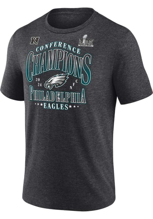 Philadelphia Eagles Charcoal Heather 2024 Conference Champions