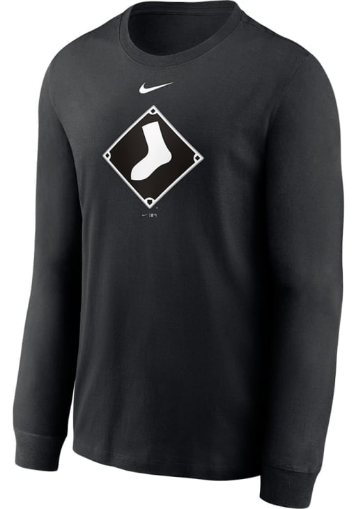 Nike Chicago White Sox CORE LS T-SHIRT Long Sleeve T Shirt BLACK