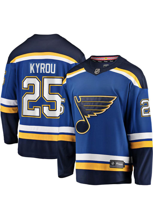Jordan Kyrou St Louis Blues Mens BLUE Alt Hockey Jersey - 17289100