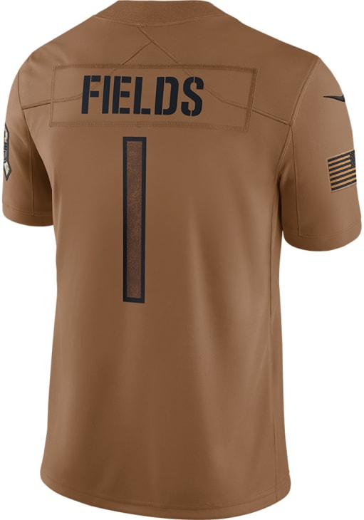 Justin Fields Chicago Bears Mens BROWN Salute To Service Limited