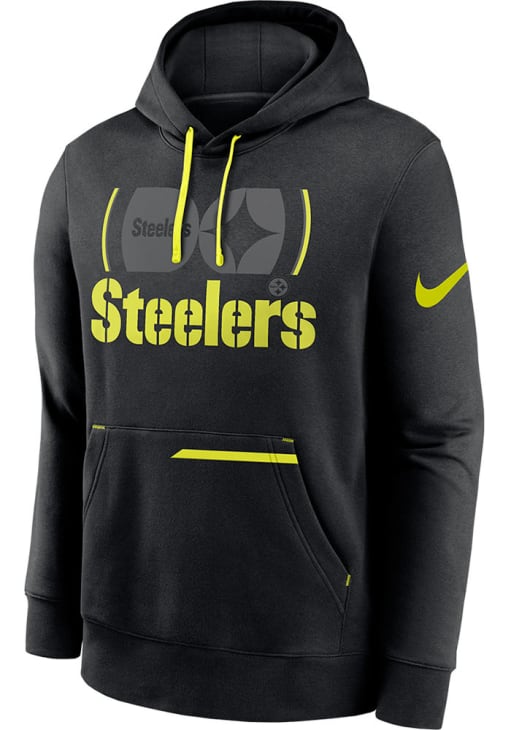 NIKE製コベルコ神戸Steelers ウォームアップウェア☆超レア☆神戸製鋼 Nike Pittsburgh Steelers Mens BLACK Volt Hoodie - 17289530