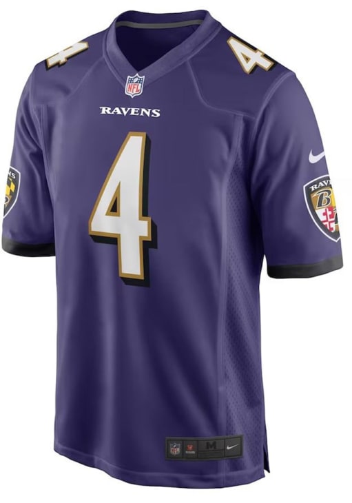 Zay Flowers Baltimore Ravens PURPLE Home Game Jersey - 173200449