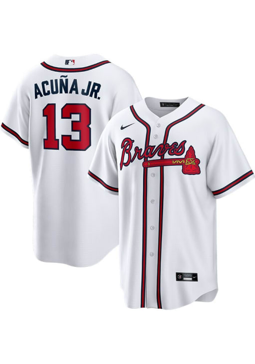 Men's Nike Ronald Acuna Jr. White Atlanta Braves Home 2020 Replica Player Jersey