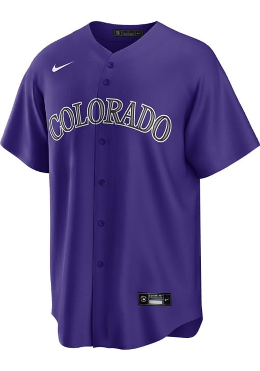 Colorado Rockies Mens Nike Replica PURPLE Alt Jersey - 173200662