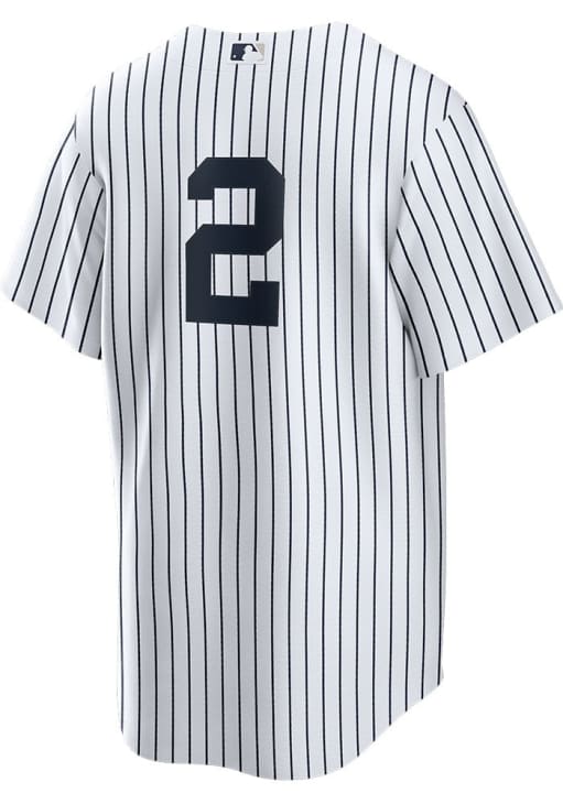 Derek Jeter New York Yankees Mens Replica WHITE Home Number Jersey
