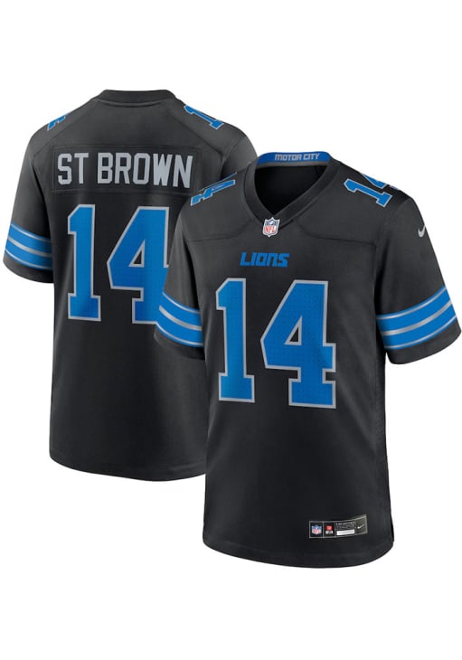 Detroit Lions Amon-Ra St. Brown Black T-Shirt – Gildan, Unisex, Various Sizes
