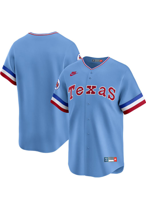 Texas Rangers Nike LIGHT BLUE Throwback Cooperstown Jersey - 173201848