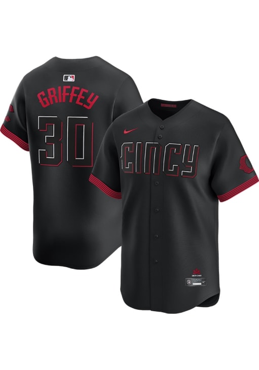 Ken Griffey Jr. Cincinnati Reds Mens BLACK City Connect 2024
