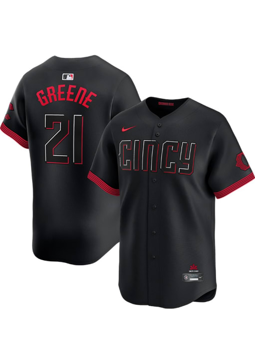 Cincinnati Reds 練習用ユニフォーム 黒 Hunter Greene Cincinnati Reds Mens BLACK City Connect 2024 Limited