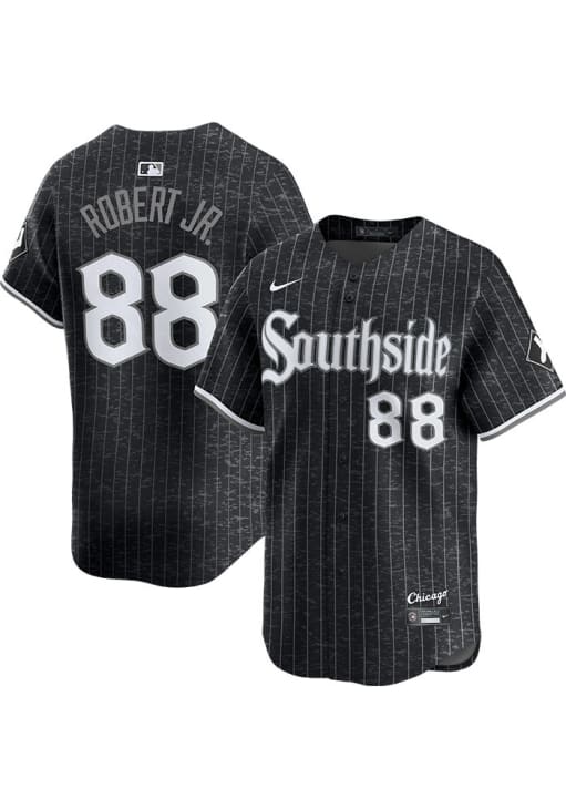 Luis Robert Chicago White Sox Mens BLACK City Connect 2024 Limited
