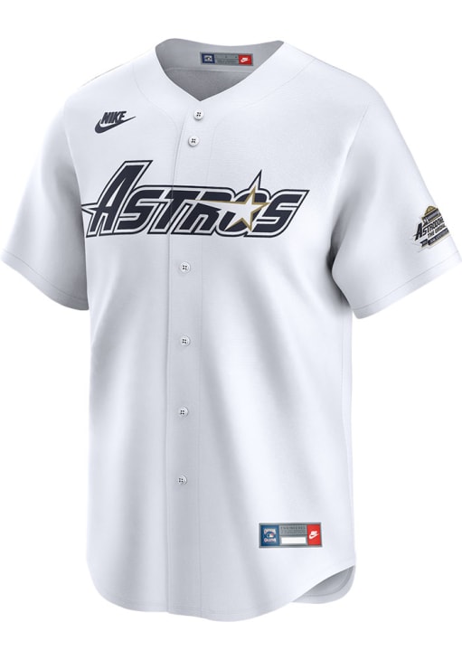 Houston Astros Nike WHITE Throwback Cooperstown Jersey - 173201979