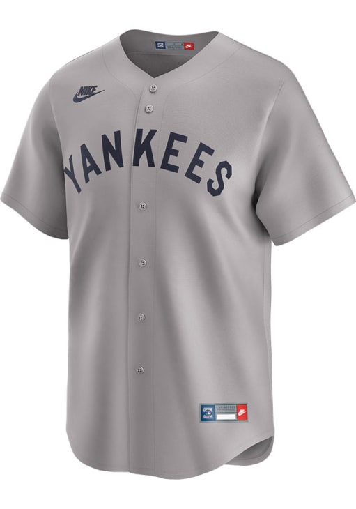 New York Yankees Babe Ruth Nike GREY Throwback Cooperstown Jersey