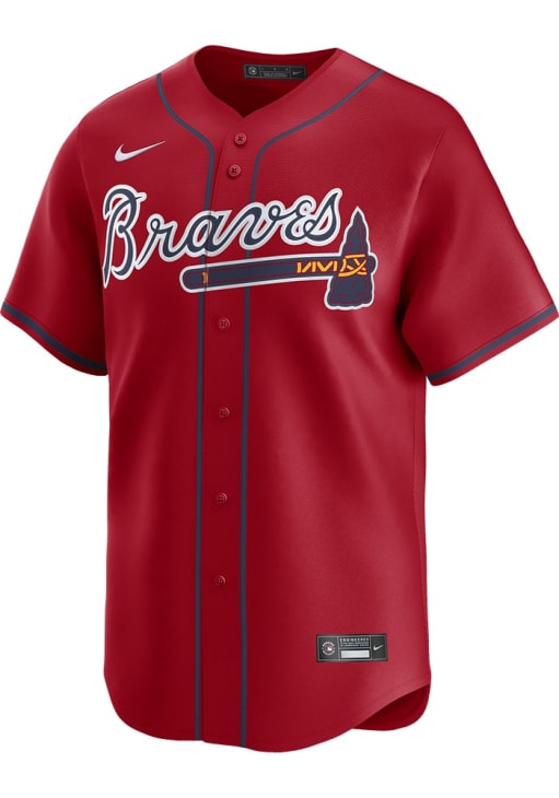 Nike Atlanta Braves Mens Red Alt 2024 Limited Baseball Jersey