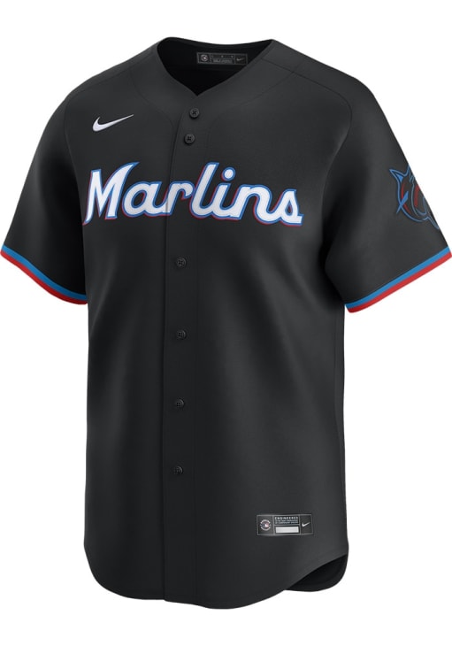 Nike Miami Marlins Mens BLACK Alt 2024 Limited Baseball Jersey