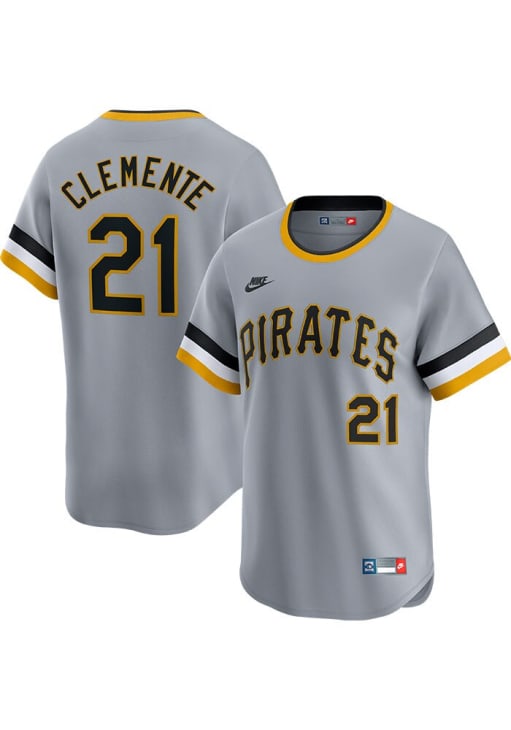 Pittsburgh Pirates Roberto Clemente Nike GREY Throwback