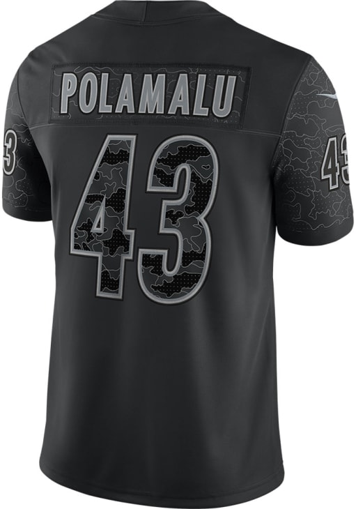 Troy Polamalu Pittsburgh Steelers Mens BLACK Fashion Limited