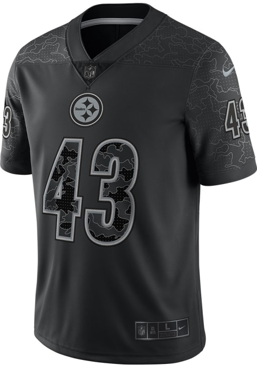 Troy Polamalu Pittsburgh Steelers Mens BLACK Fashion Limited