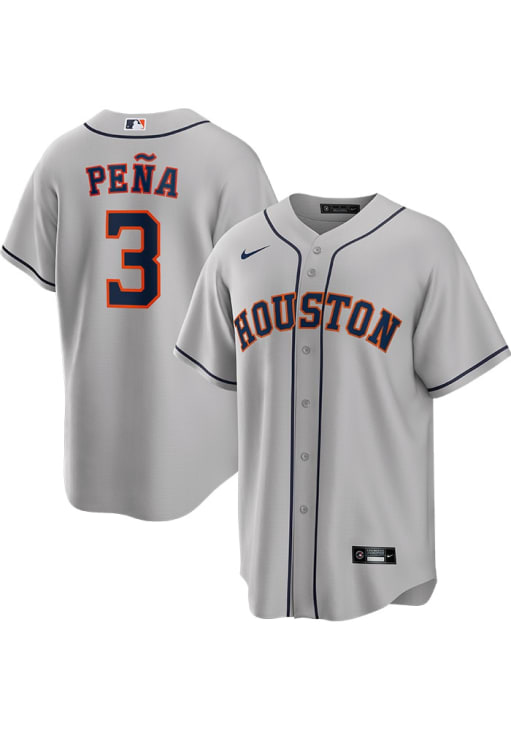 Jeremy Pena Houston Astros Mens Replica GREY Road Jersey - 173202406
