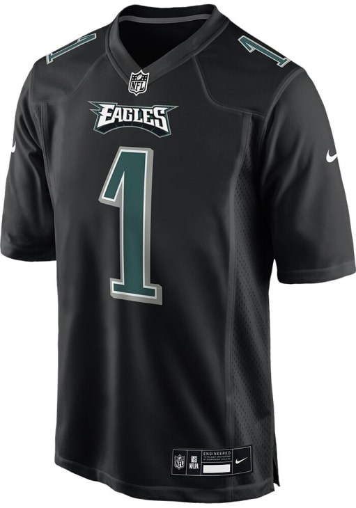 Jalen Hurts Philadelphia Eagles Carbon Jersey - BLACK