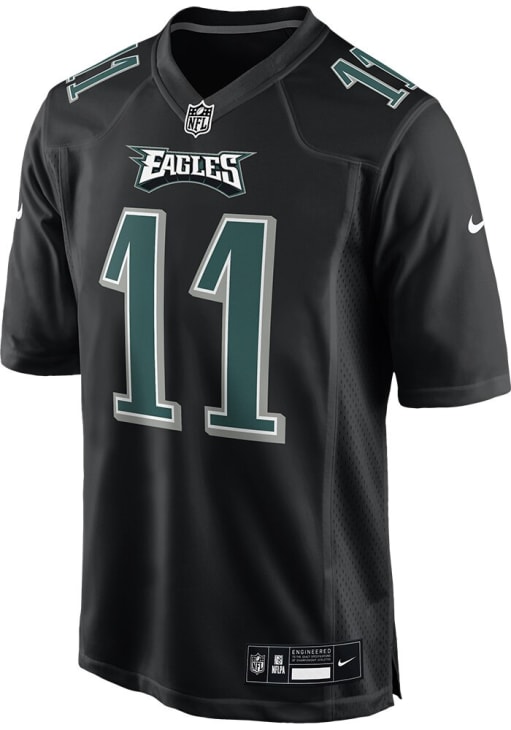 AJ Brown Philadelphia Eagles BLACK Carbon Jersey - 173202460